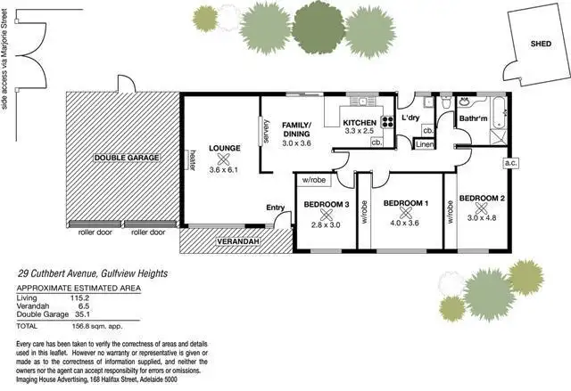 Floorplan of Homely house listing, 29 Cuthbert Avenue, Gulfview Heights SA 5096