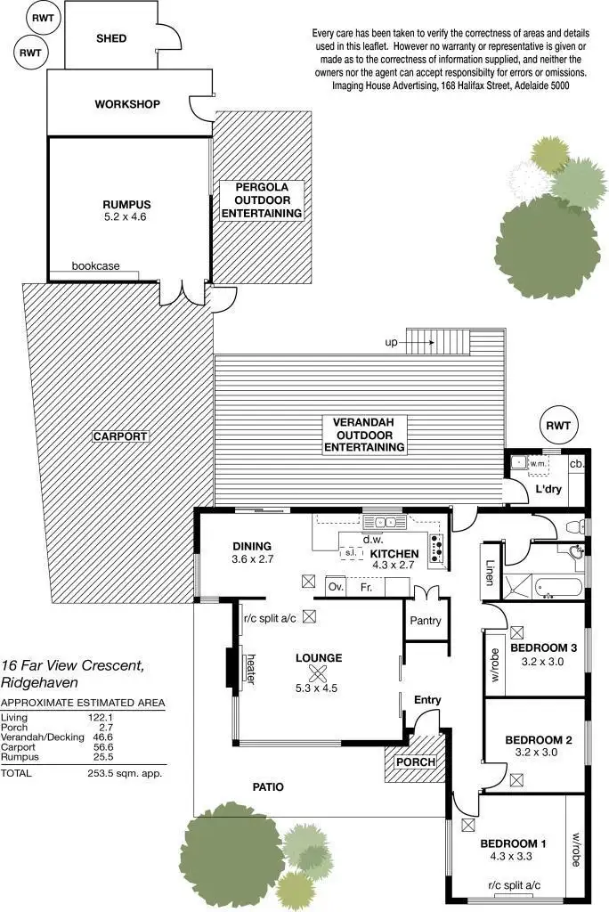 Floorplan of Homely house listing, 16 Far View Crescent, Ridgehaven SA 5097