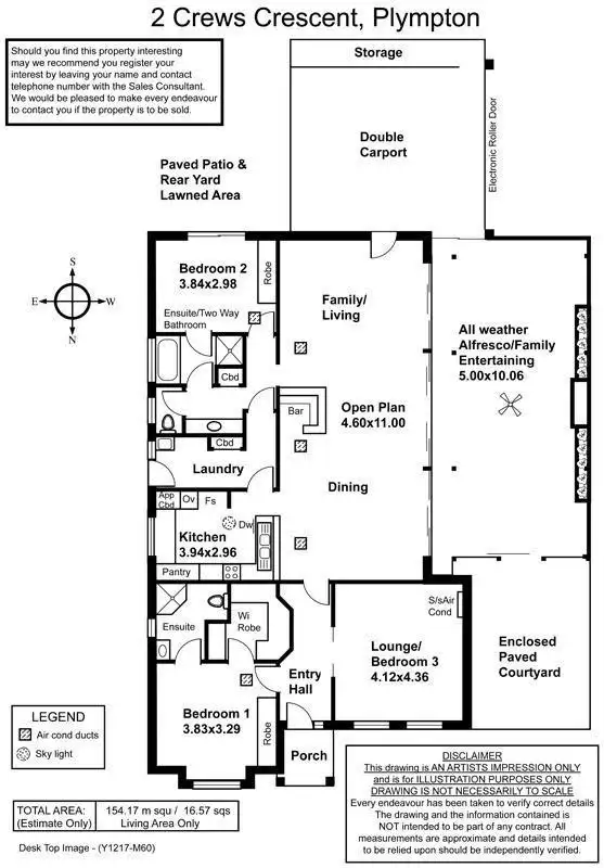 Floorplan of Homely house listing, 2 Crews Crescent, Plympton SA 5038
