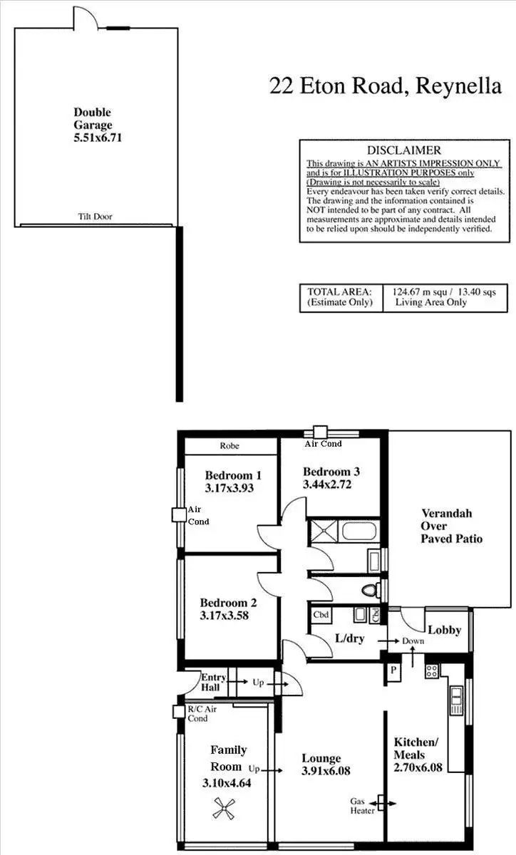 Floorplan of Homely house listing, 22 Eton Road, Reynella SA 5161