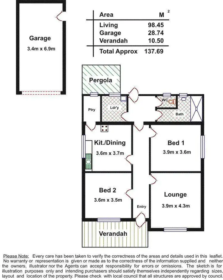 Floorplan of Homely house listing, 10 Dover Street, Royal Park SA 5014