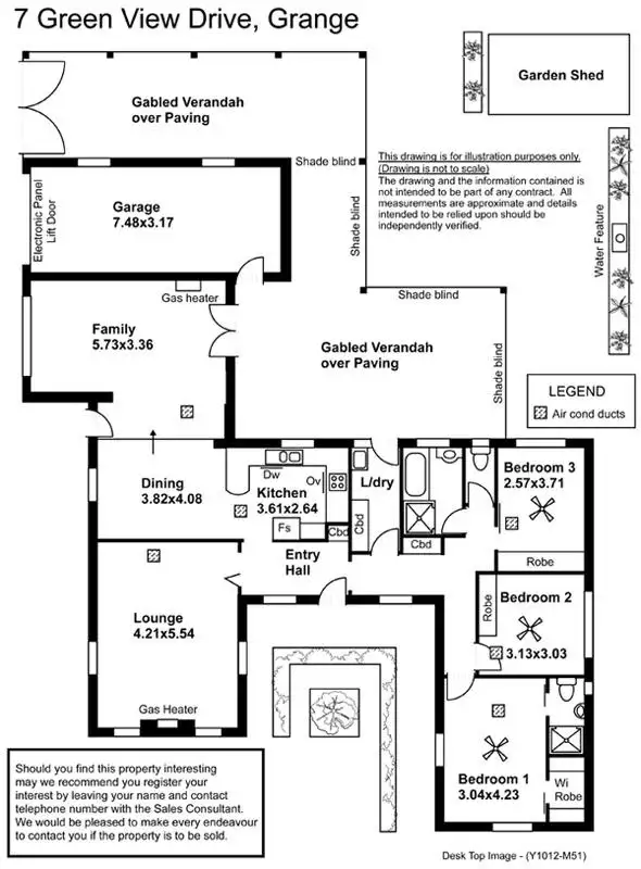 Floorplan of Homely house listing, 7 Green View Drive, Grange SA 5022