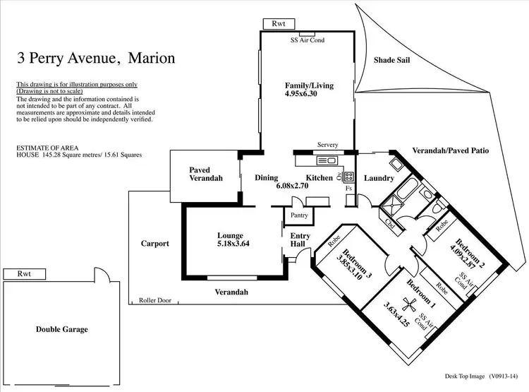 Floorplan of Homely house listing, 3 Perry Avenue, Marion SA 5043