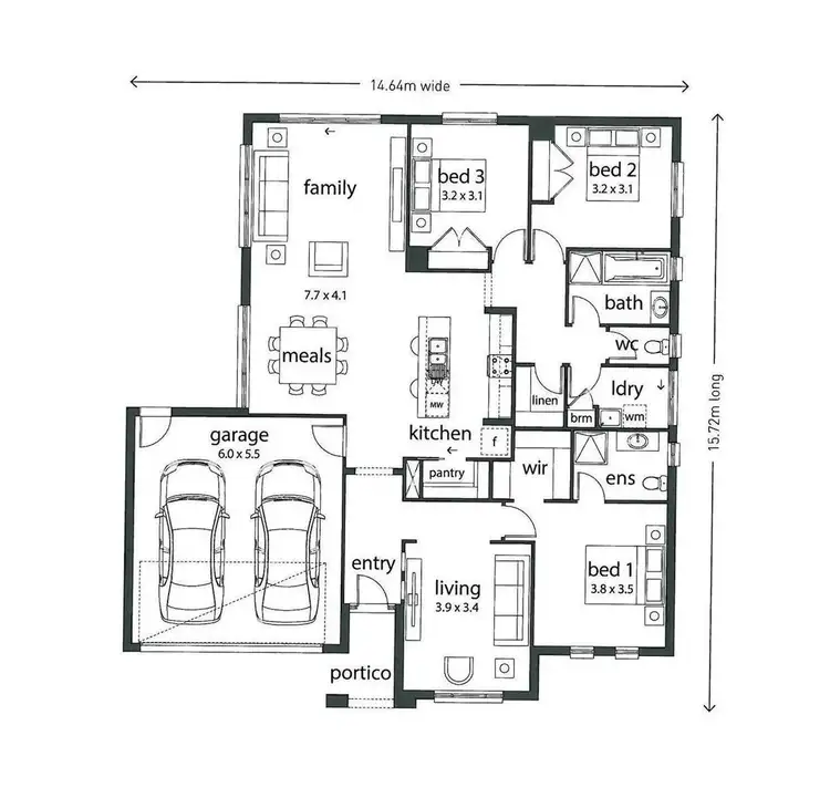 Floorplan of Homely house listing, 14 Nine Mile Creek Road, Koroit VIC 3282