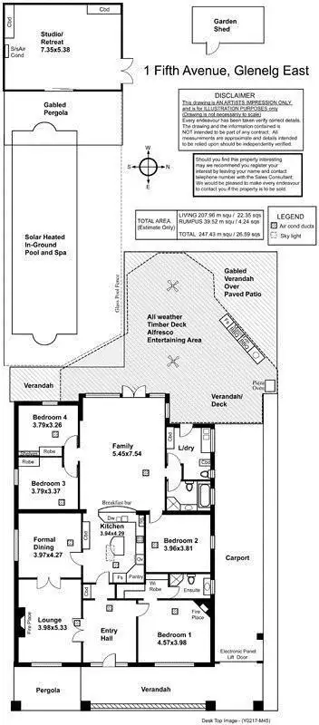 Floorplan of Homely house listing, 1 Fifth Avenue, Glenelg East SA 5045