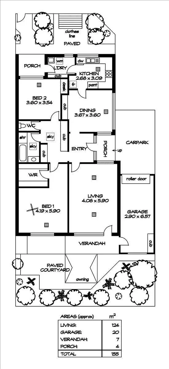 Floorplan of Homely unit listing, 2/28 Fuller Street, Walkerville SA 5081