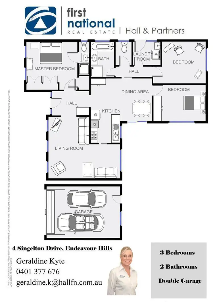 Floorplan of Homely house listing, 4 Singleton Drive, Endeavour Hills VIC 3802