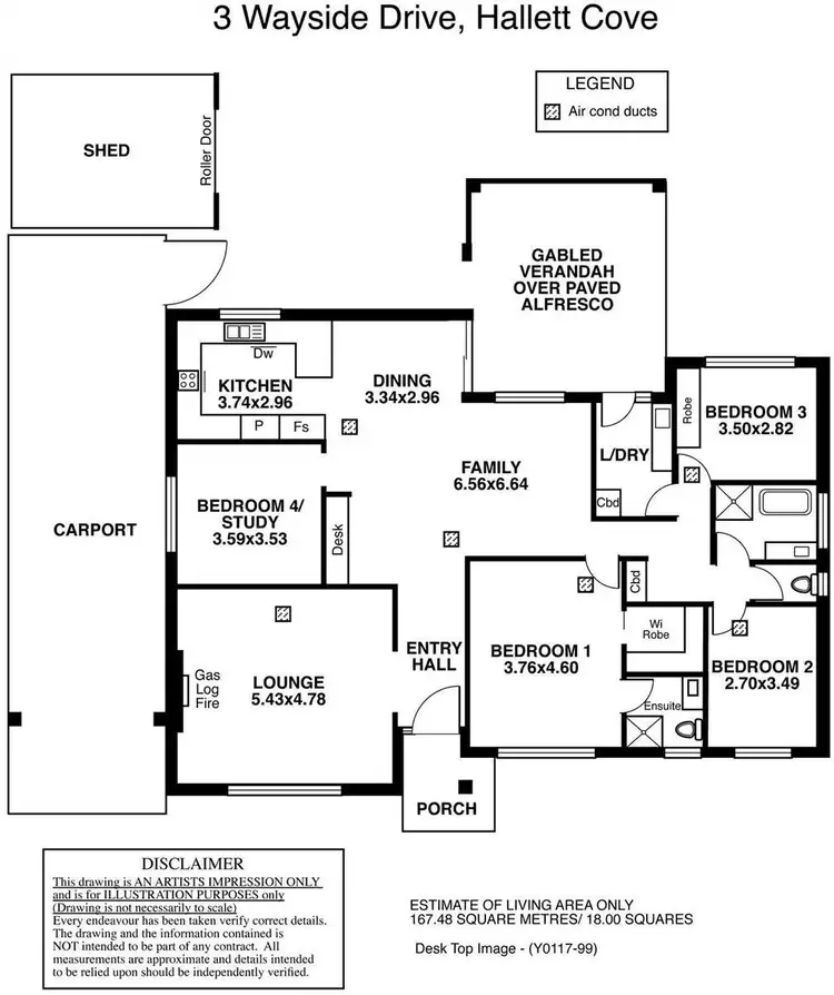 Floorplan of Homely house listing, 3 Wayside Drive, Hallett Cove SA 5158