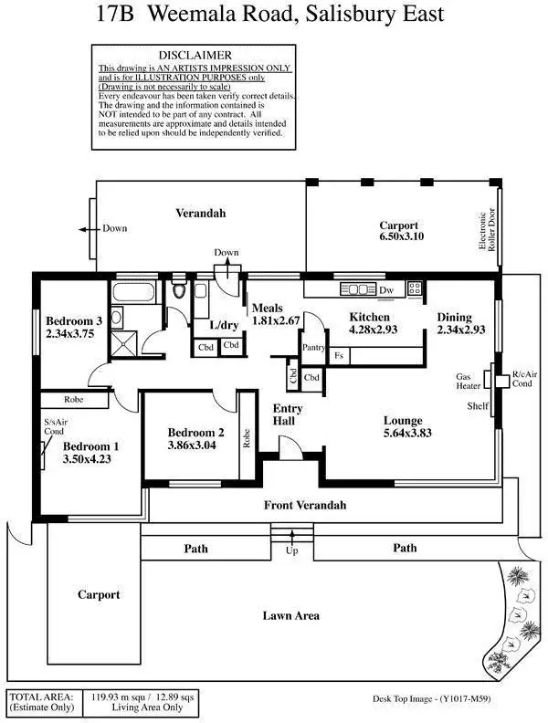 Floorplan of Homely house listing, 17B Weemala Road, Salisbury East SA 5109