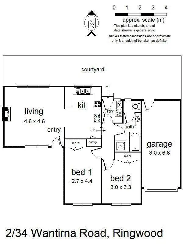 Floorplan of Homely unit listing, 2/34 Wantirna Road, Ringwood VIC 3134