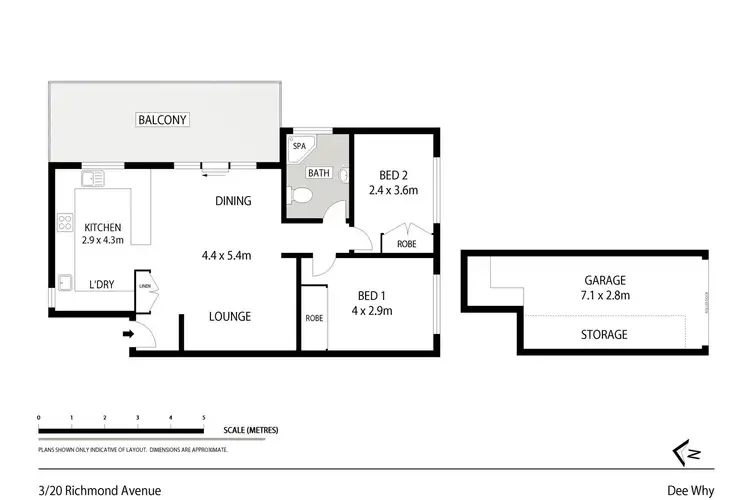 Floorplan of Homely unit listing, 3/20 Richmond Avenue, Dee Why NSW 2099