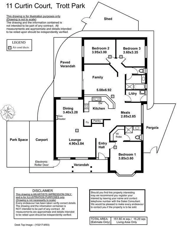 Floorplan of Homely house listing, 11 Curtin Court, Trott Park SA 5158