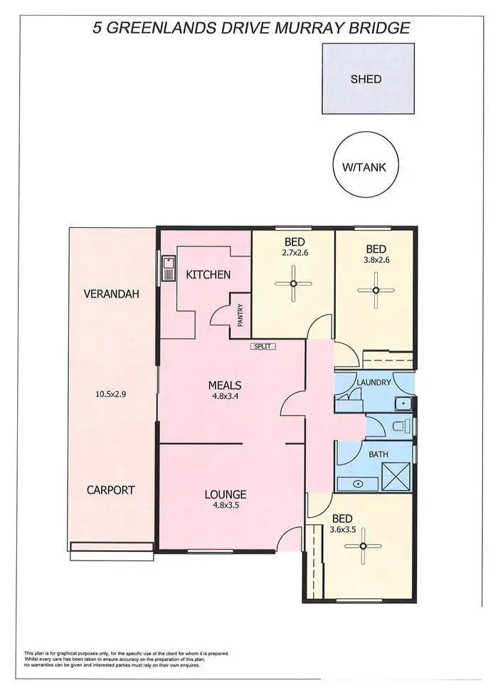 Floorplan of Homely house listing, 5 Greenlands Drive, Murray Bridge SA 5253
