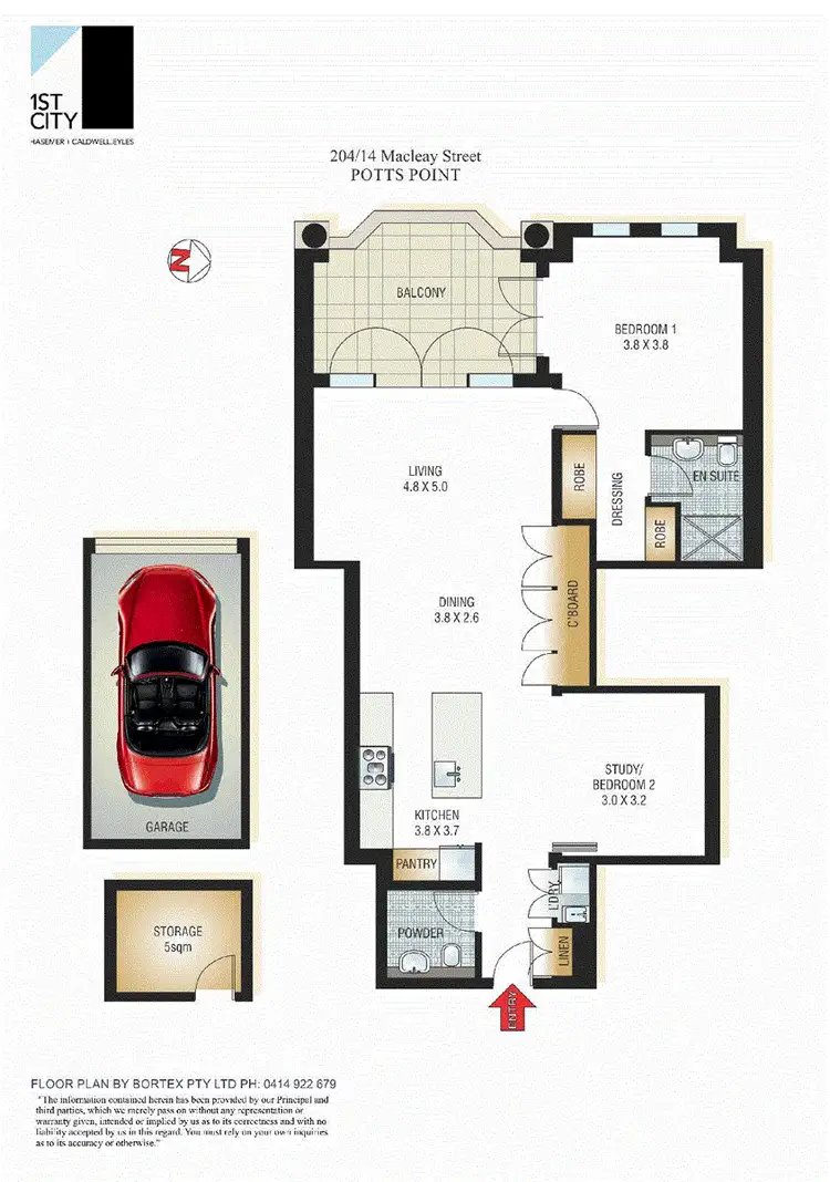 Floorplan of Homely apartment listing, 204/14 Macleay Street, Potts Point NSW 2011