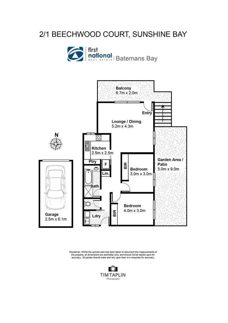 Floorplan of Homely unit listing, 2/1 Beechwood Court, Sunshine Bay NSW 2536