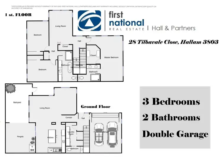Floorplan of Homely townhouse listing, 28 Tilbavale Close, Hallam VIC 3803