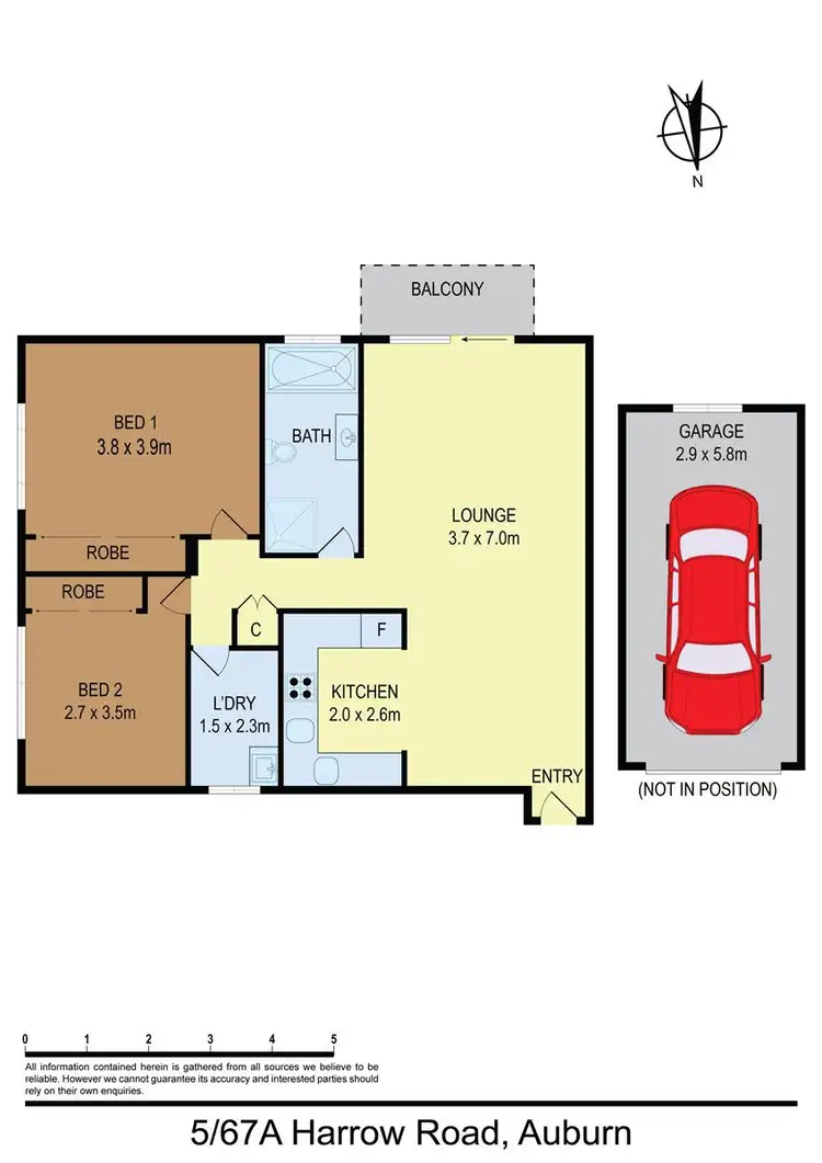 Floorplan of Homely apartment listing, 5/67A Harrow Road, Auburn NSW 2144