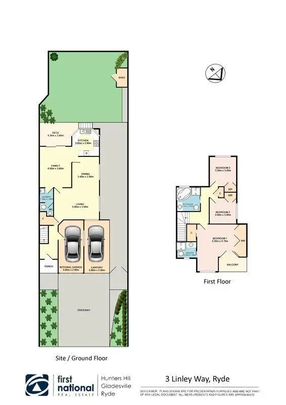Floorplan of Homely semi-detached listing, 3 Linley Way, Ryde NSW 2112