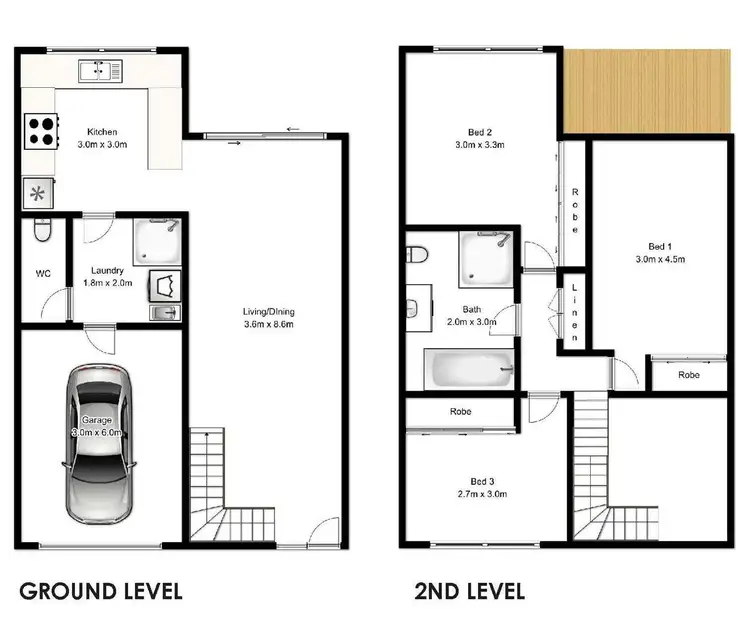 Floorplan of Homely townhouse listing, 4/4 Mariners Way, Yamba NSW 2464