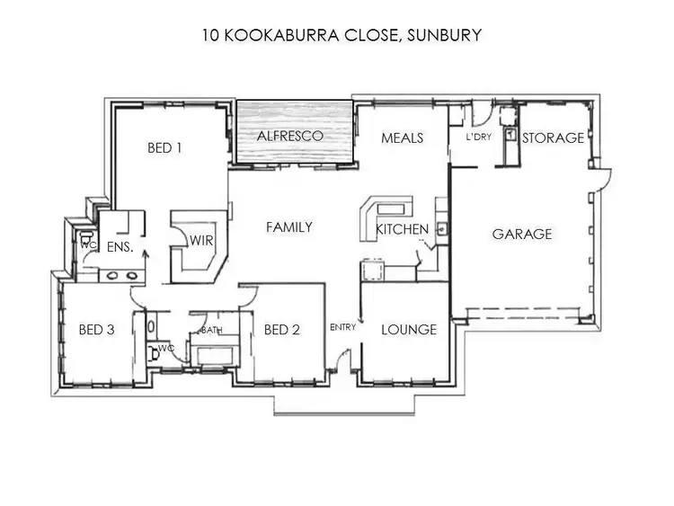 Floorplan of Homely house listing, 10 Kookaburra Close, Sunbury VIC 3429