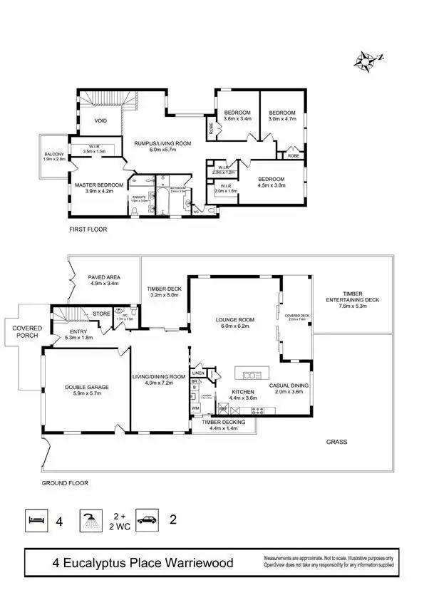 Floorplan of Homely house listing, 4 Eucalyptus Place, Warriewood NSW 2102