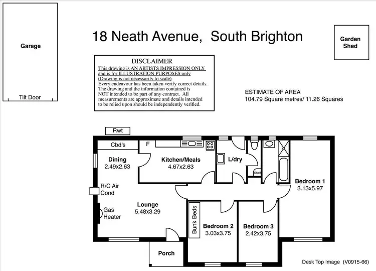 Floorplan of Homely house listing, 18 Neath Avenue, South Brighton SA 5048