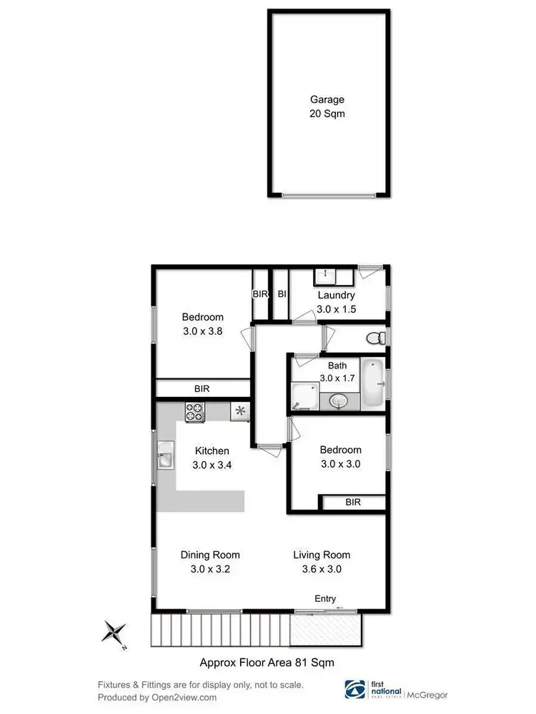 Floorplan of Homely unit listing, 1/12 Tris Court, Berriedale TAS 7011