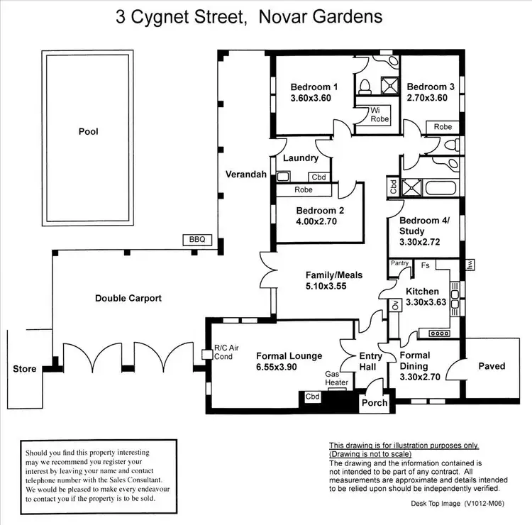 Floorplan of Homely house listing, 3 Cygnet Street, Novar Gardens SA 5040