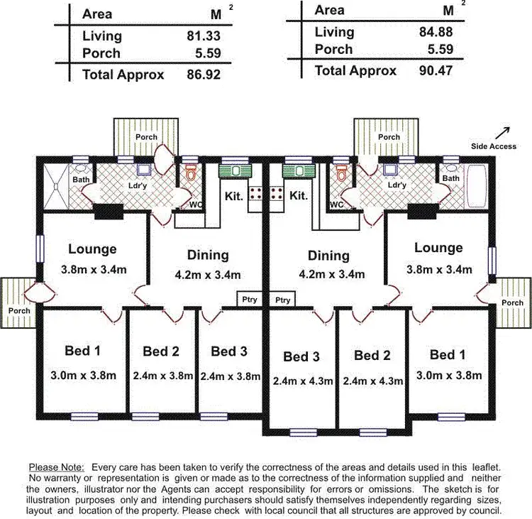 Floorplan of Homely house listing, 1 Fatchen Street & 135 Harvey Road, Elizabeth Grove SA 5112