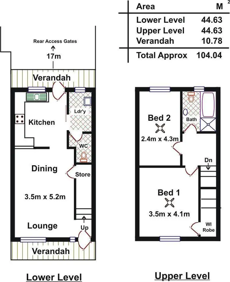 Floorplan of Homely unit listing, 1/224 Hanson Road, Mansfield Park SA 5012