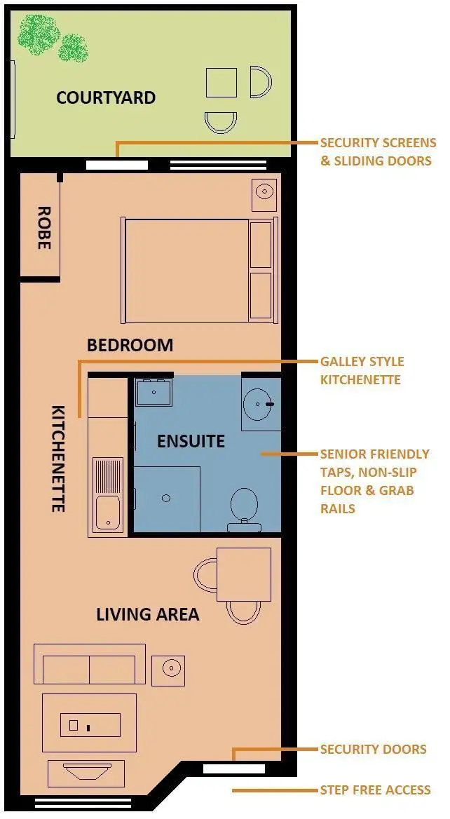 Floorplan of Homely unit listing, 49/11-15 Hollywood Boulevard, Salisbury Downs SA 5108