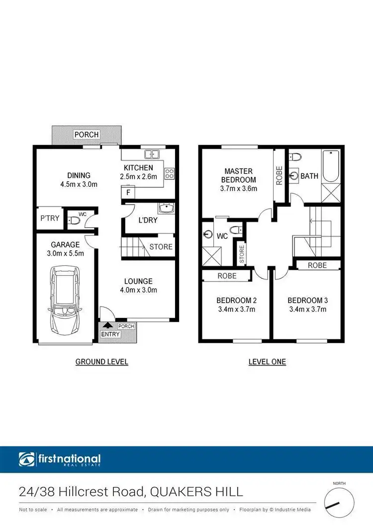 Floorplan of Homely townhouse listing, 24/38 Hillcrest Road, Quakers Hill NSW 2763
