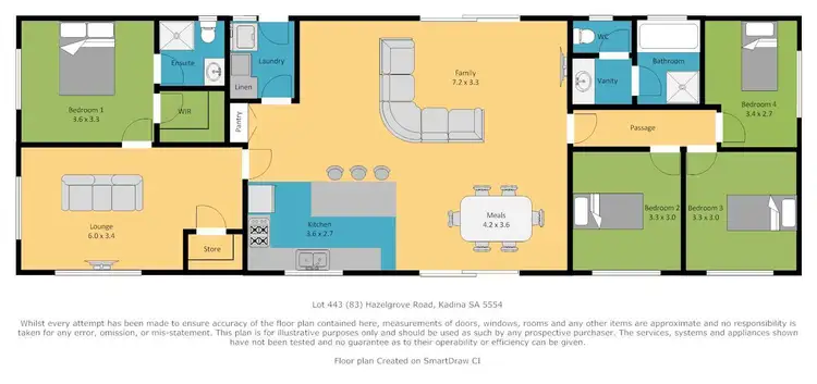 Floorplan of Homely house listing, 83 Hazelgrove Road, Kadina SA 5554