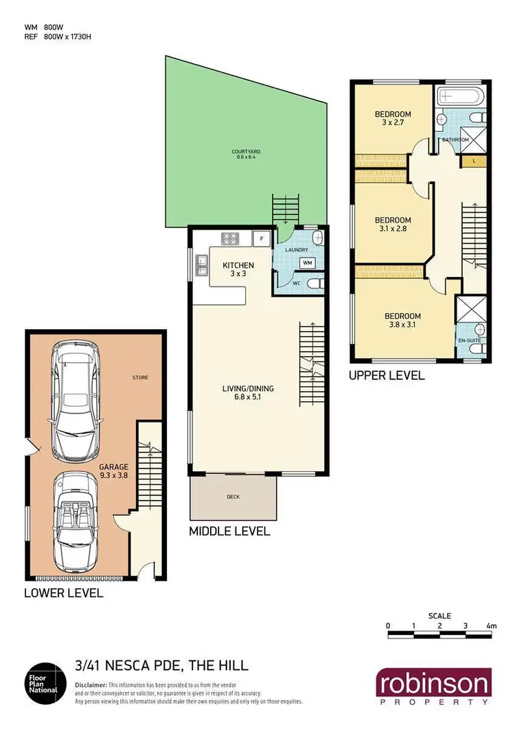Floorplan of Homely unit listing, 3/41 Nesca Parade, The Hill NSW 2300
