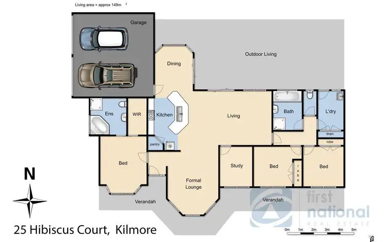 Floorplan of Homely house listing, 25 Hibiscus Court, Kilmore VIC 3764