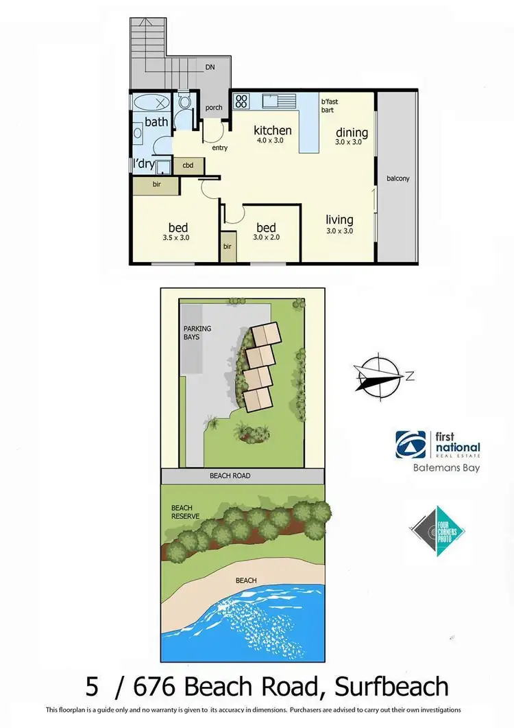 Floorplan of Homely unit listing, 5/676 Beach  Road, Surf Beach NSW 2536