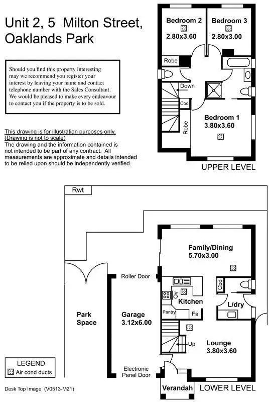 Floorplan of Homely townhouse listing, 2/5 Milton Street, Oaklands Park SA 5046