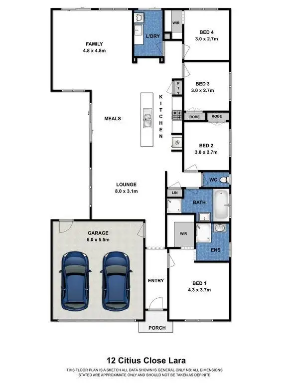 Floorplan of Homely house listing, 12 Citius Close, Lara VIC 3212