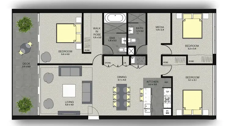 Floorplan of Homely unit listing, 128/125 Union Street, Cooks Hill NSW 2300