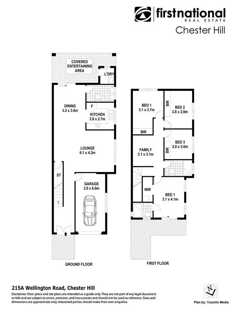 Floorplan of Homely semi-detached listing, 215A Wellington Road, Chester Hill NSW 2162