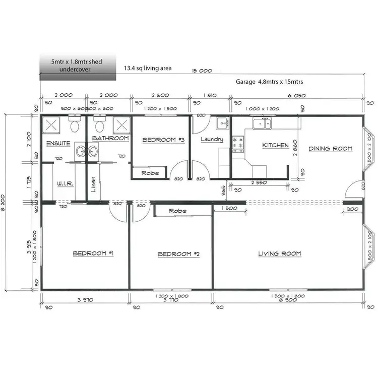 Floorplan of Homely house listing, 45 Andre Street, Cobram VIC 3644
