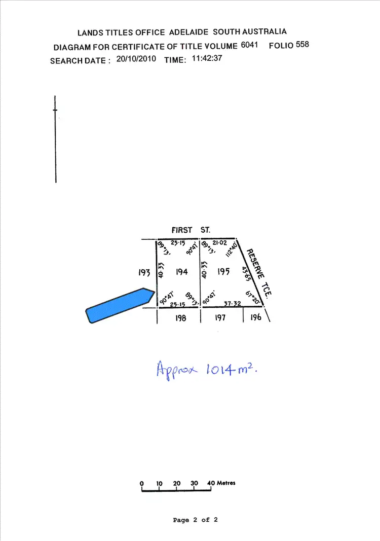 Floorplan of Homely land listing, LOT 194/7 First Street, Curramulka SA 5580