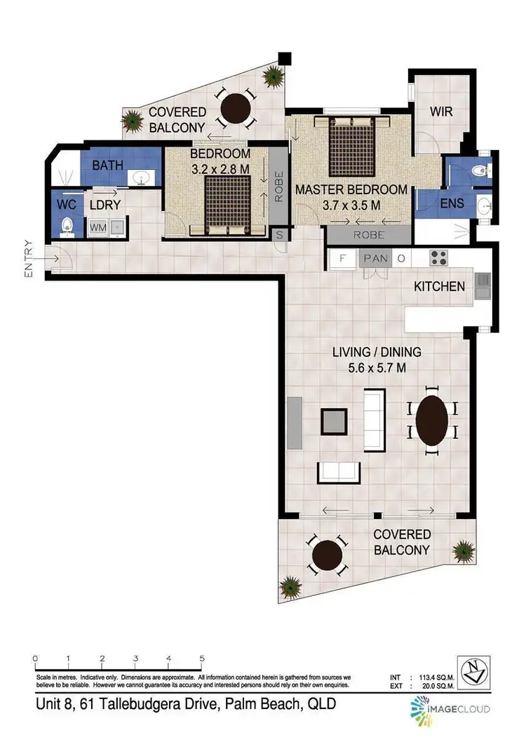 Floorplan of Homely unit listing, 8/61 Tallebudgera Drive, Palm Beach QLD 4221