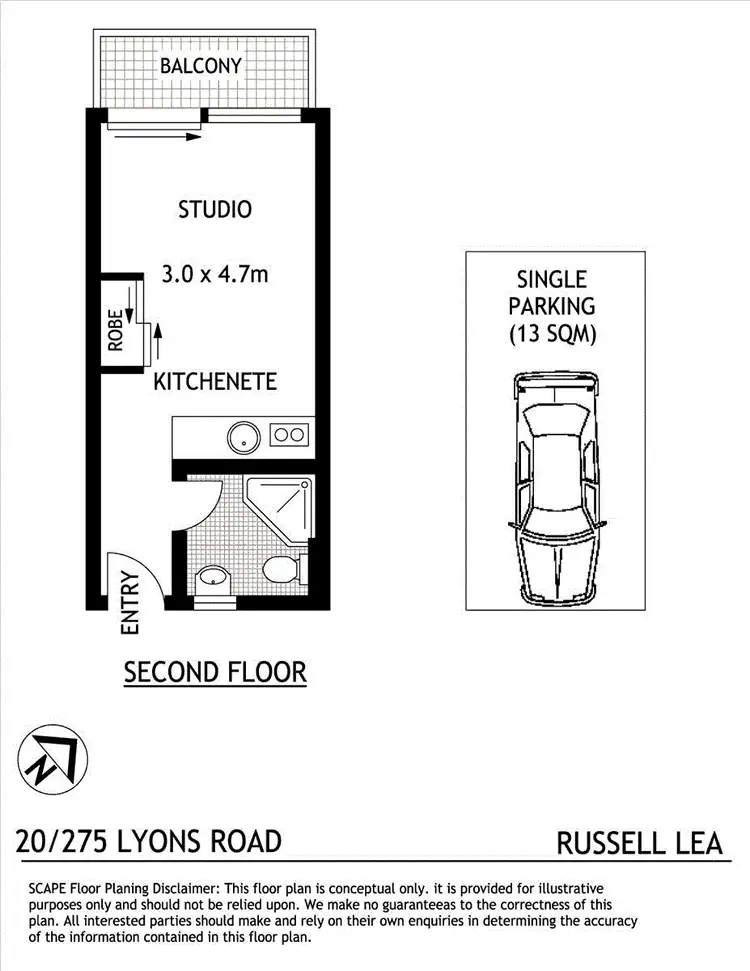 Floorplan of Homely apartment listing, 20/275 Lyons Road, Russell Lea NSW 2046