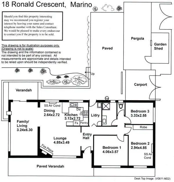 Floorplan of Homely house listing, 18 Ronald Crescent, Marino SA 5049