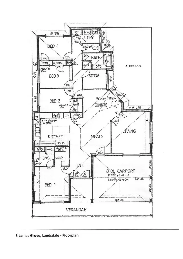 Floorplan of Homely house listing, 5 Lamas Grove, Landsdale WA 6065
