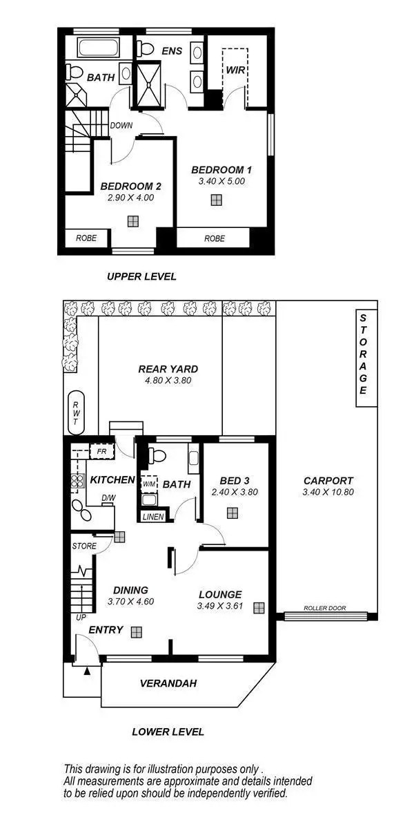 Floorplan of Homely townhouse listing, 13A Scott Street, Parkside SA 5063