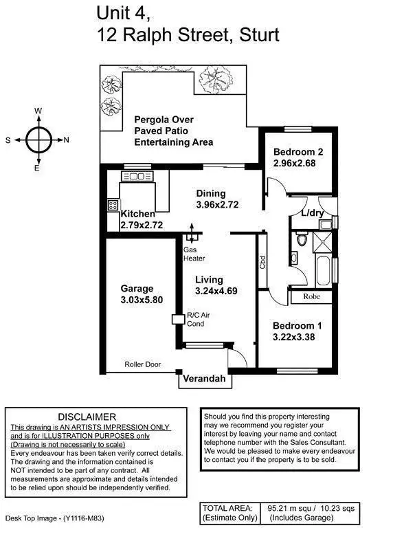 Floorplan of Homely unit listing, 4/12 Ralph Street, Sturt SA 5047