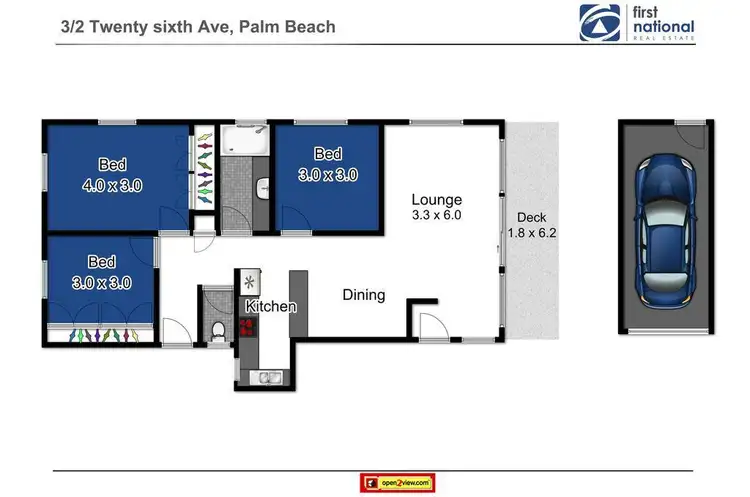 Floorplan of Homely unit listing, 3/2 Twenty Sixth Avenue, Palm Beach QLD 4221