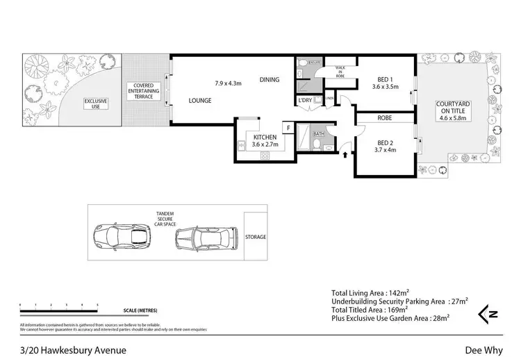 Floorplan of Homely unit listing, 3/20 Hawkesbury Avenue, Dee Why NSW 2099